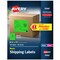 Avery Printable Shipping Labels, 8-1/2" x 11", Neon Green, Laser & Inkjet Compatible, 100 Blank Labels Total (5940)